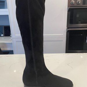 Ron White Black Stretch Eco Suede Boot Size Euro 38/US 7.5/8 NEW